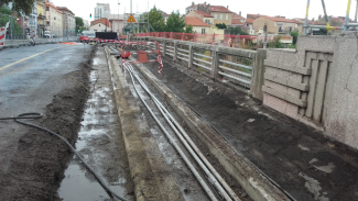 Pont en travaux